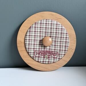 Longaberger 2002 Woven Memories Basket WoodCraft Lid Homestead Plaid Vintage T63